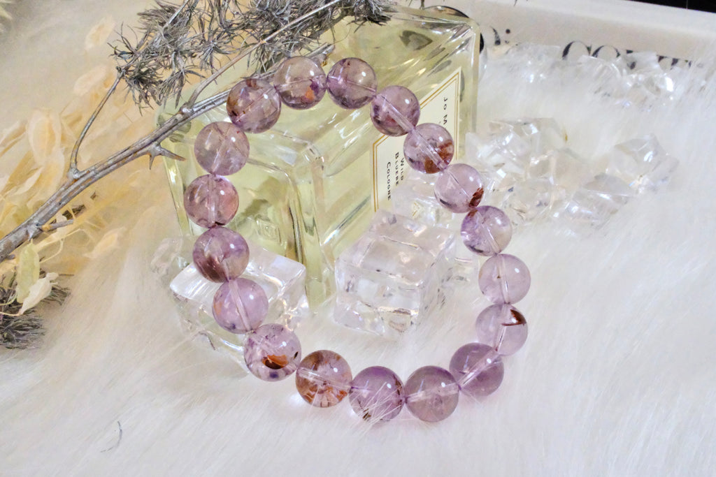 Lavender Bud- Hematoid quartz