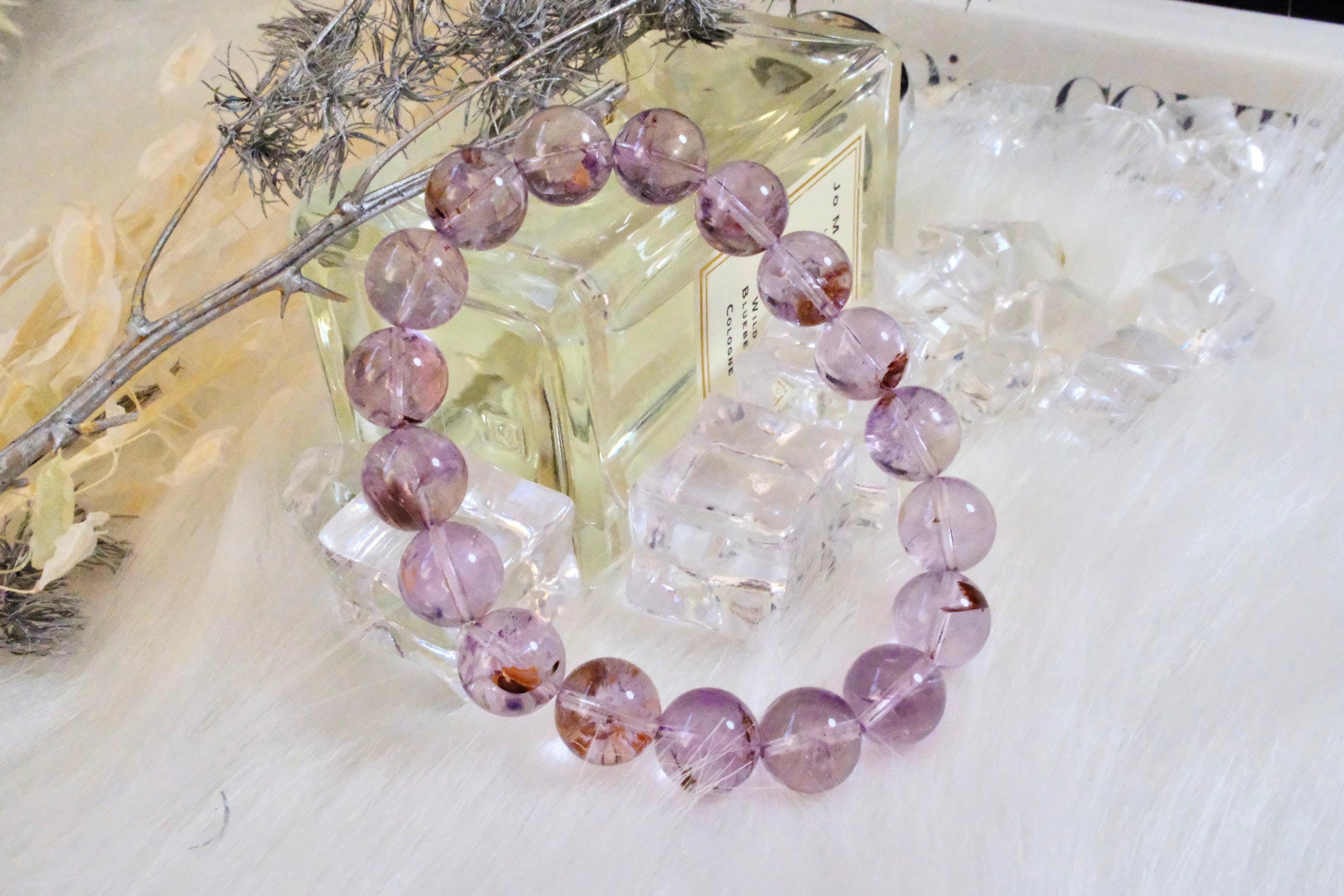 Lavender Bud- Hematoid quartz