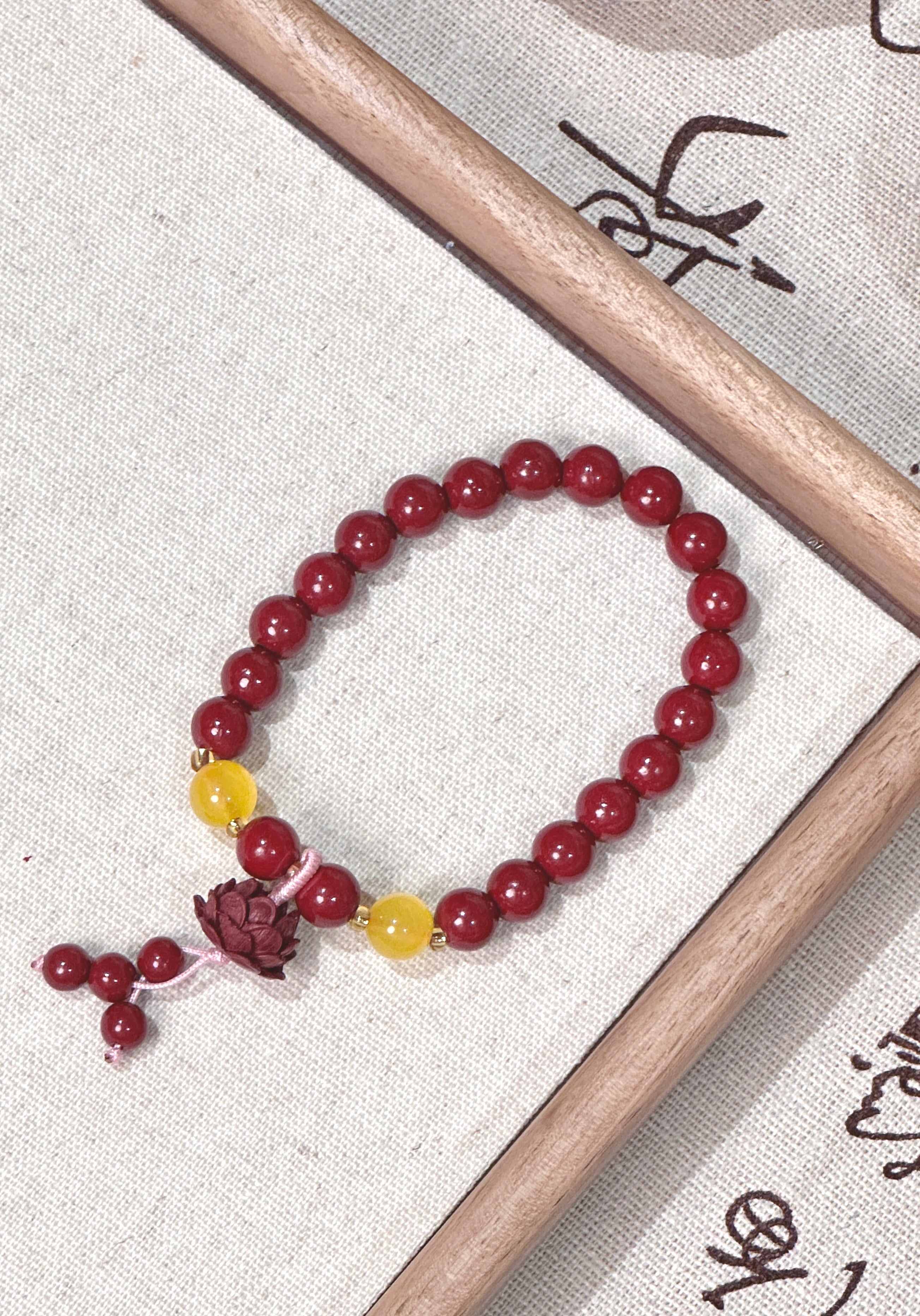 Cinnabar bracelet