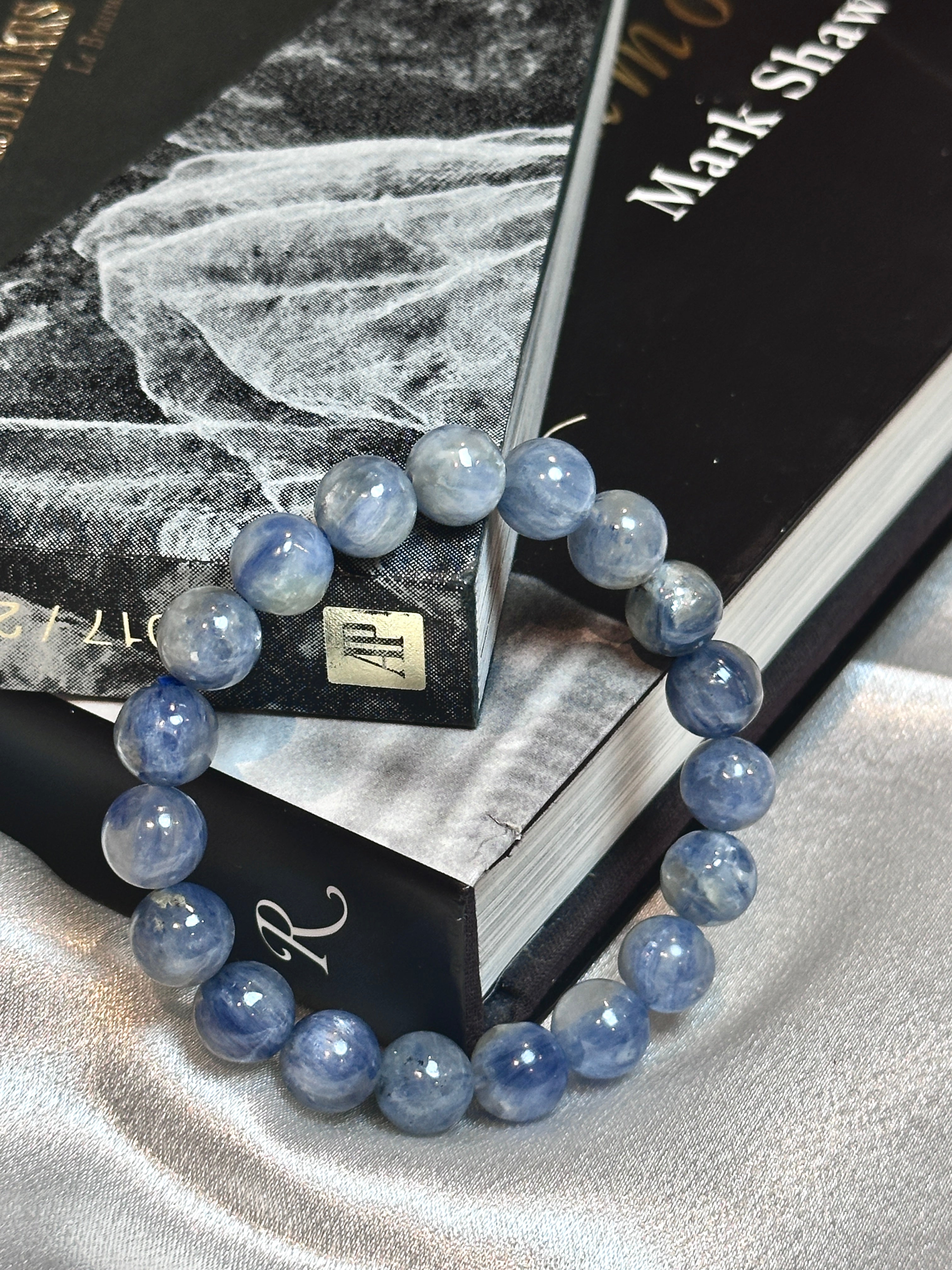 Monet’s Water Lilies-Blue Kyanite Bracelet