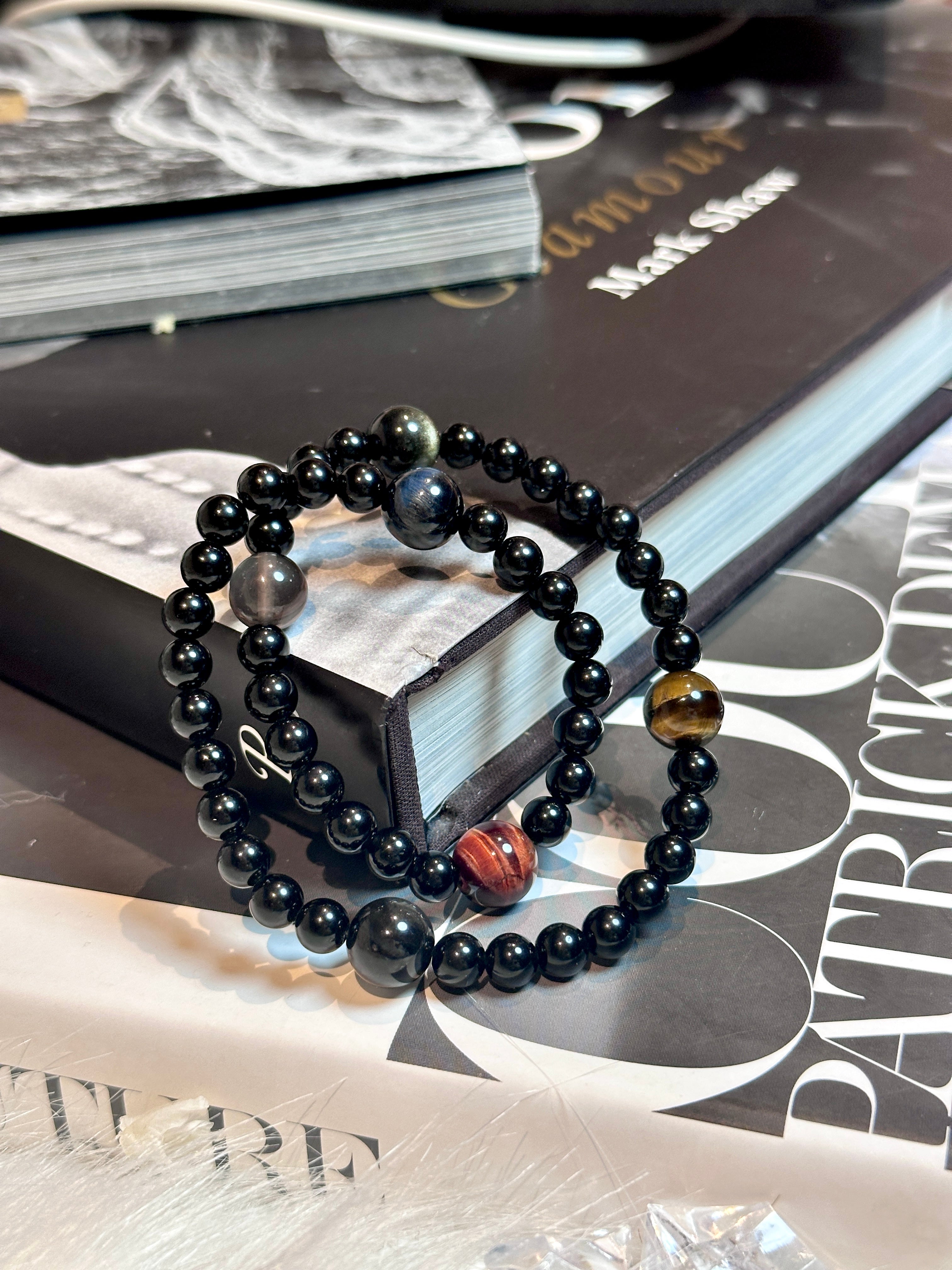 Hercules — Obsidian Double-Wrap Bracelet